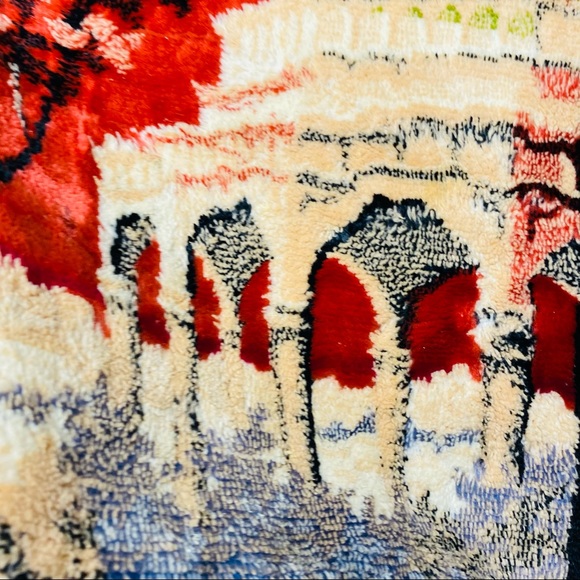 Vintage Mary baby Jesus velour large pillow tapestry fabric panel craft god - Picture 6 of 16